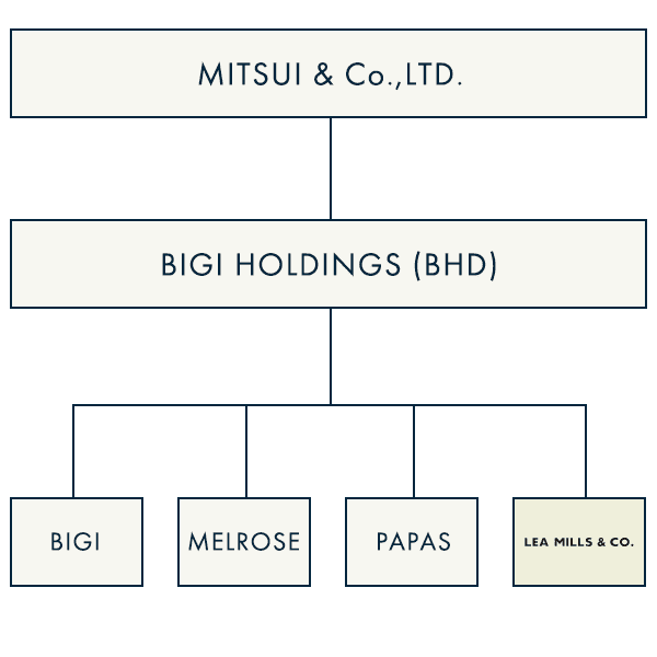 Mitsui & Co.,LTD. MSD I Investment Limited BIGI HOLDINGS (BHD) Bigi Melrose Papas Paragraph Lea Mills Agency